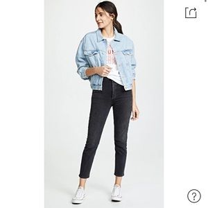 AGOLDE Nico High Rise Slim Fit Jeans In Black